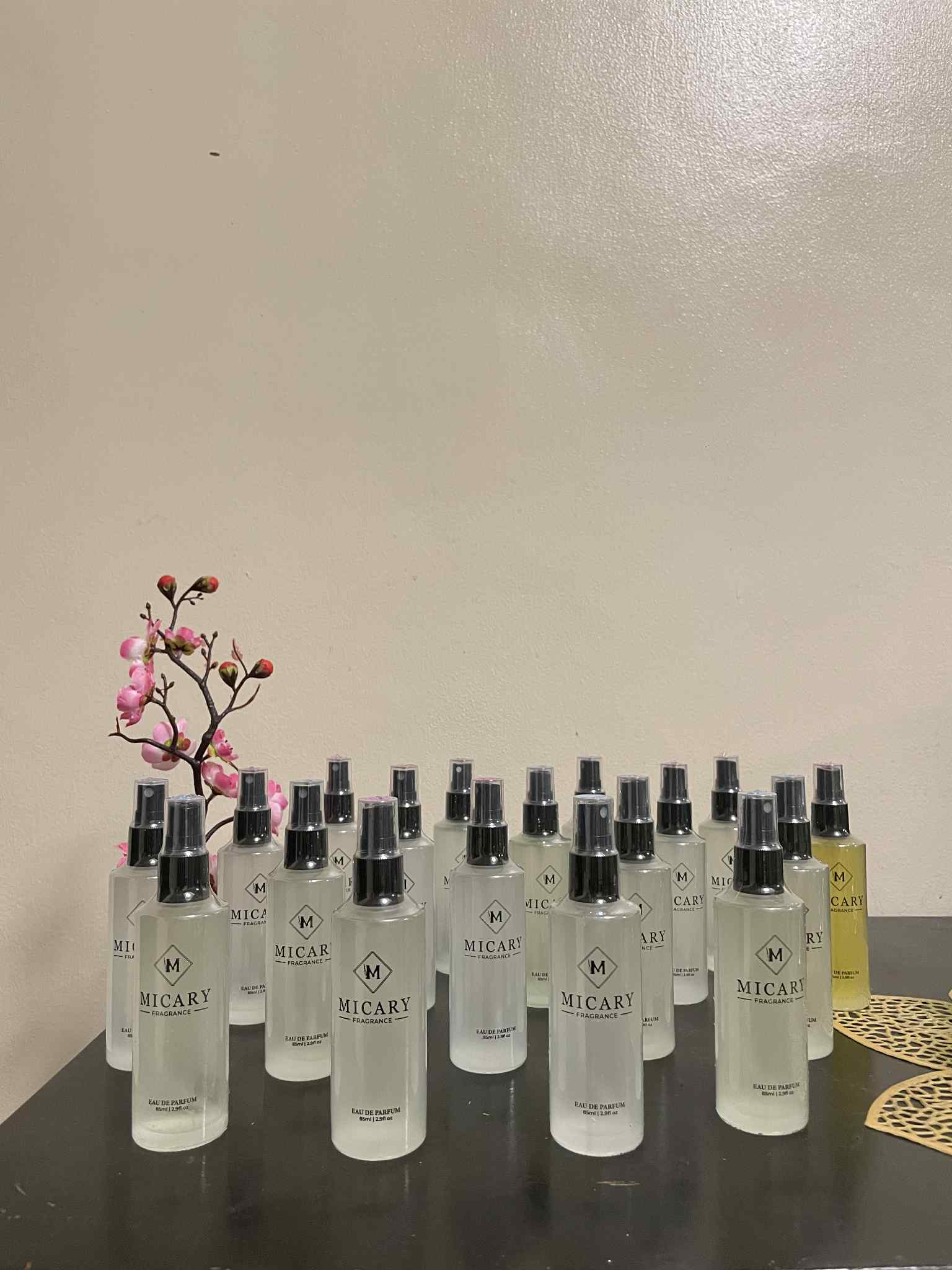 Rose Pink Perfume Bottle